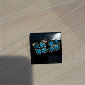 Blue and Silver Earrings